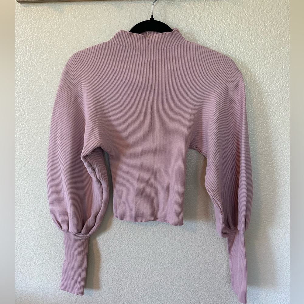 Mock neck knit sweater